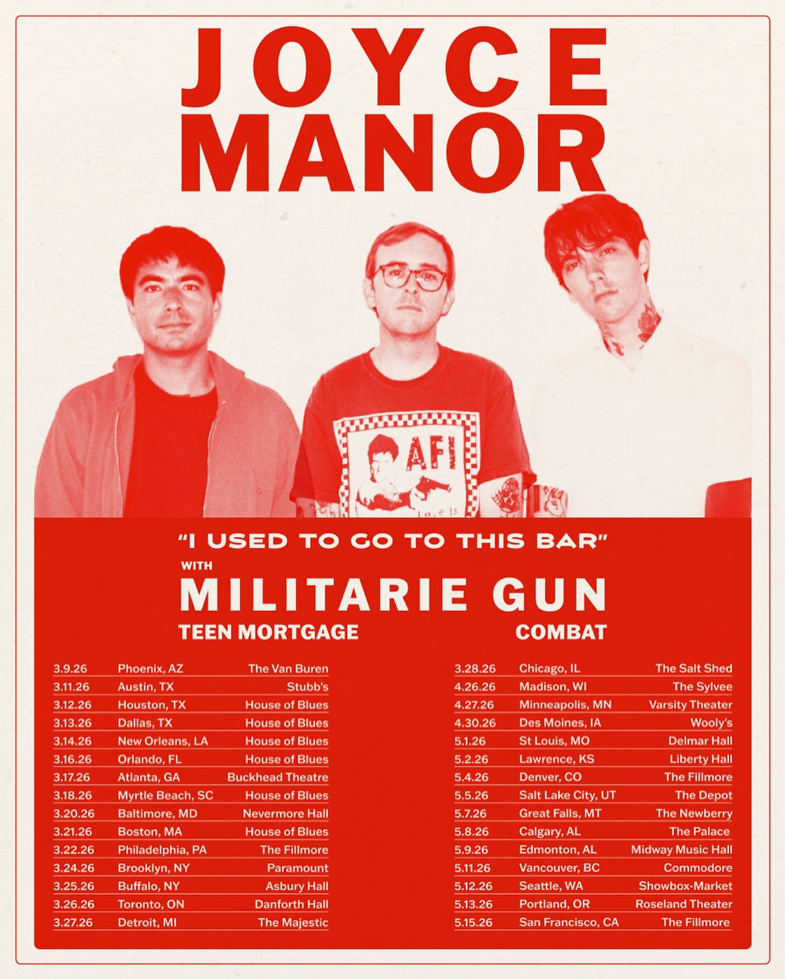 Combat Tour Poster 2026